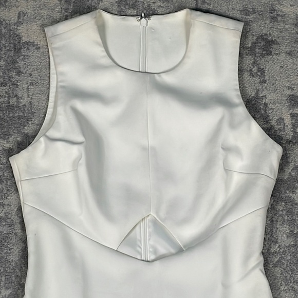 Elizabeth & James Dress Sapphire White Bodycon Sleeveless w/ Center Cut Out - Picture 4 of 13